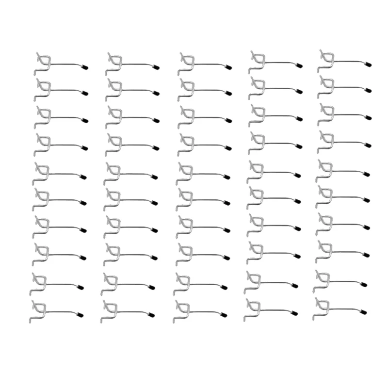 

50 Pcs 2-Inch Pegboard Hooks Wall Shelf Tool Hangers Home Storage Organizer Storage Display Hardware Tools