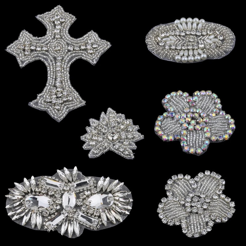 10 шт. блестящие ручной работы MASOKAN пришитые горячей фиксации кристаллы из бисера