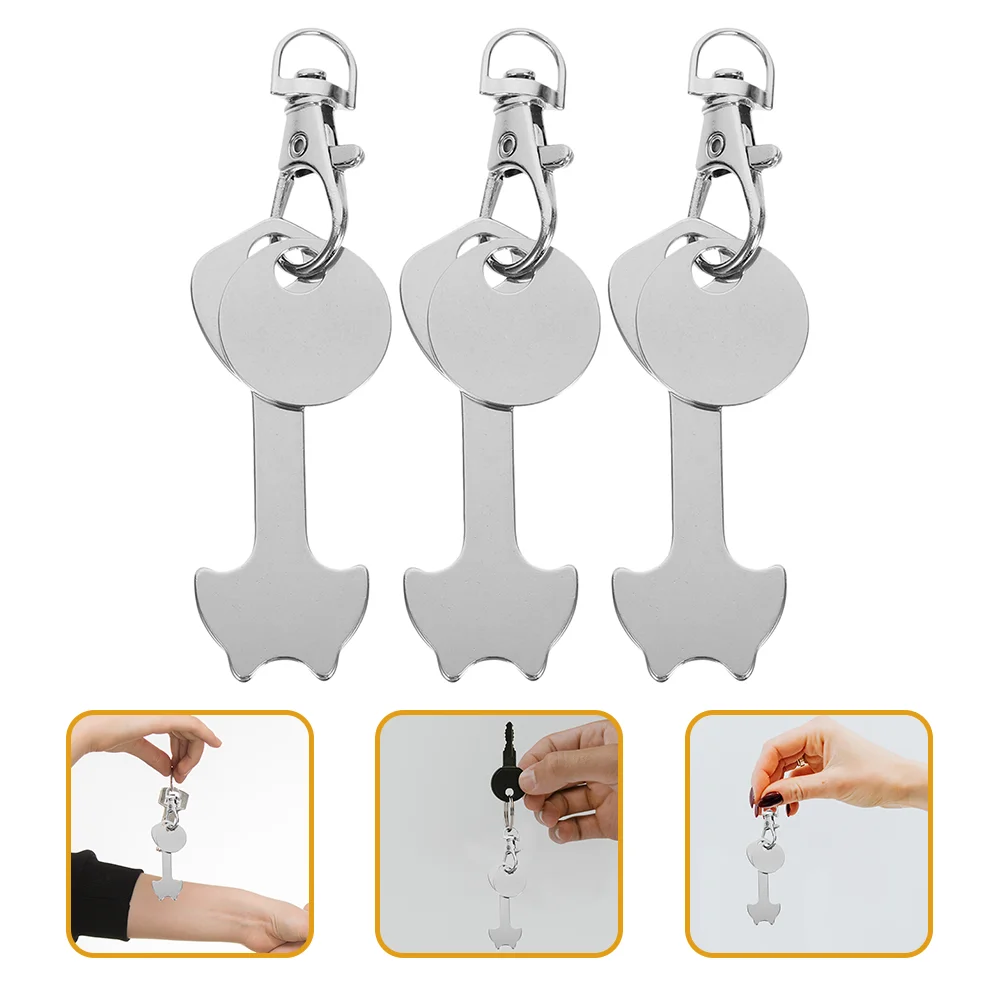 

Keychain Cart Shopping Trolley Key Tokens Token Holder Pendant Chain Rings Metal Purse Decor Charms Grocery Keyring Reusable