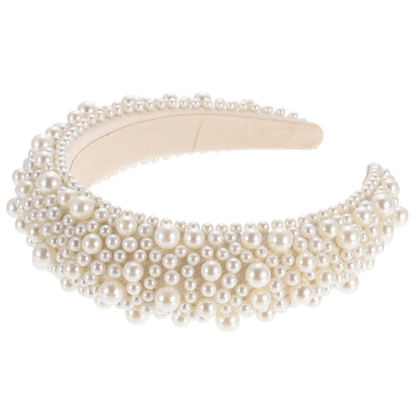 

Beaded Woman Headdress Fashion Hairband Headband Beading Sponge Pearl Bride Tiara