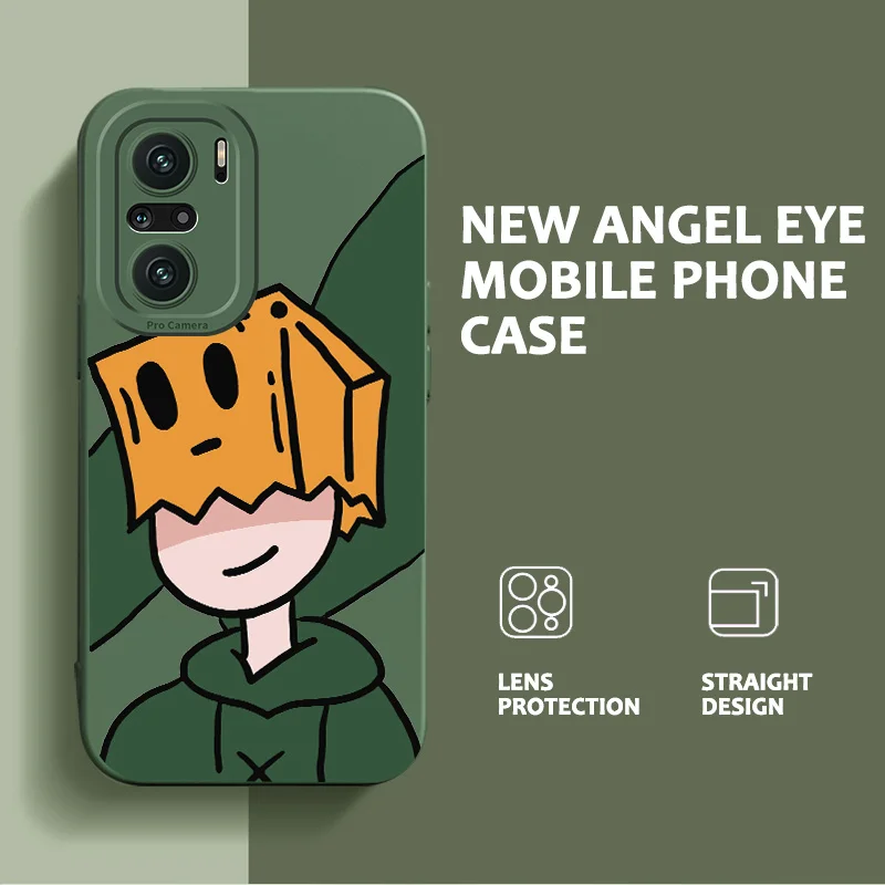 

Angel Eyes TPU Phone Case for Xiaomi Redmi K40 K40 Pro Plus K40 Ultra 11i Mi 11X Pro Poco F3 Hoodie boy Protection Back Cover