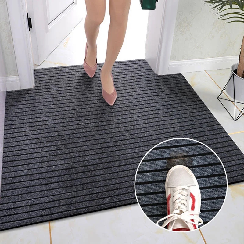 

Living Room Rugs Grey Kitchen Mat Can Be Cut Large Thin Carpet for Mall Door Entrance Doormat Outdoor Indoor Floor Mat Non Slip