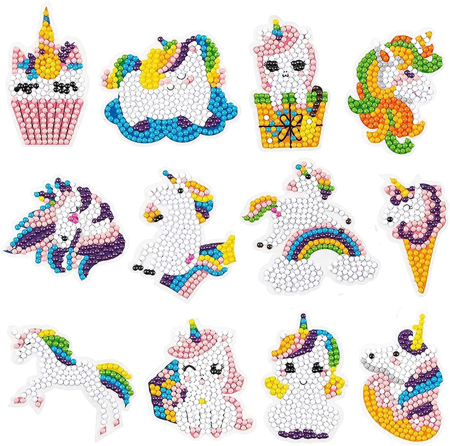 Cartoon Diamond Painting Stickers Kits for Kids DIY Full Drill Diamond Painting by Numbers Diamond Art Crafts Children Toy Gift