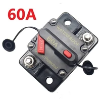 60a circuit breaker fuse reset 12 48v dc car boat auto waterproof surface mount battery overload protector