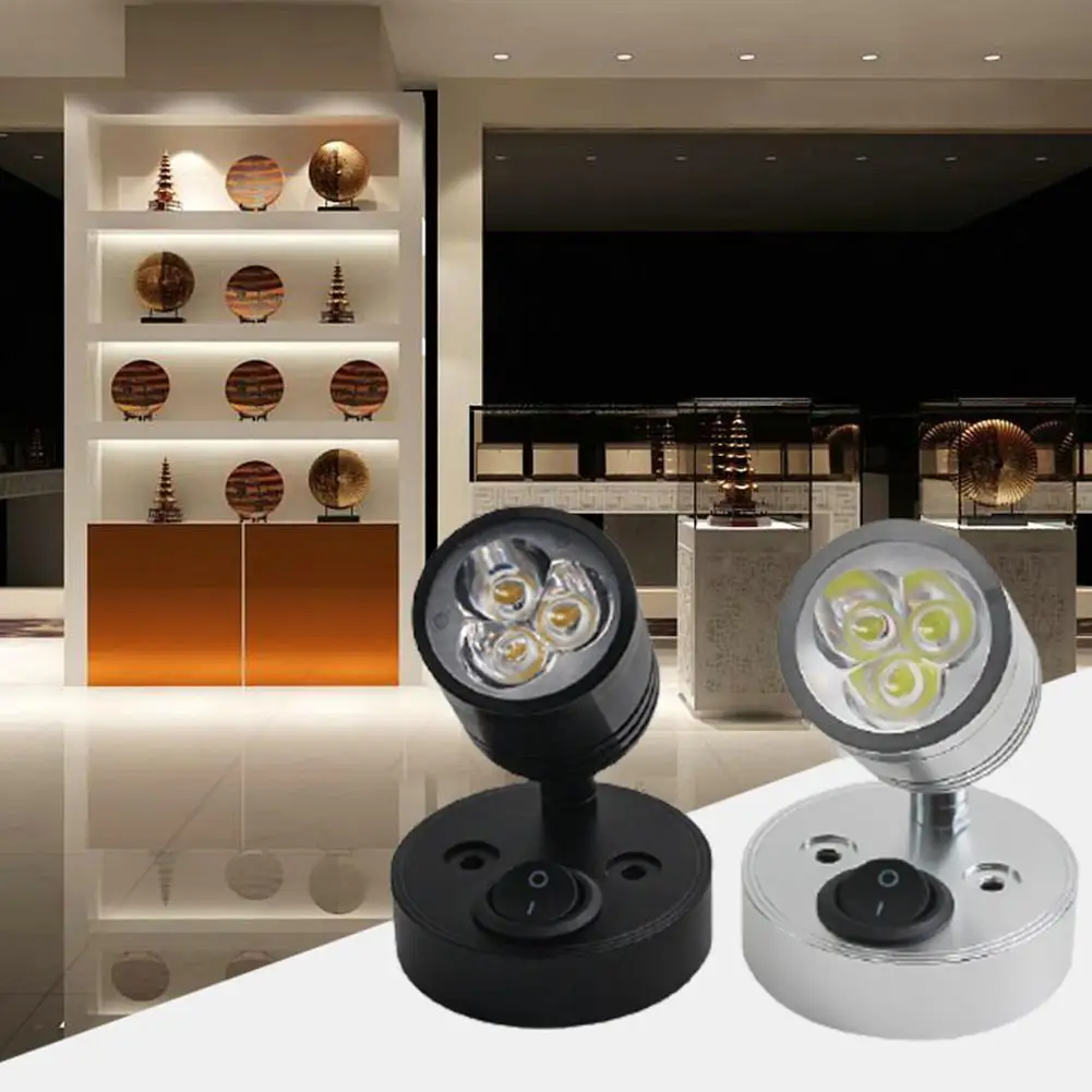 DC12V 3W 6000K Cold White LED Spot Reading Light RV Camp Boat Lamp Interior Lighting Bedside Caravan Trailer Home Wall - купить по