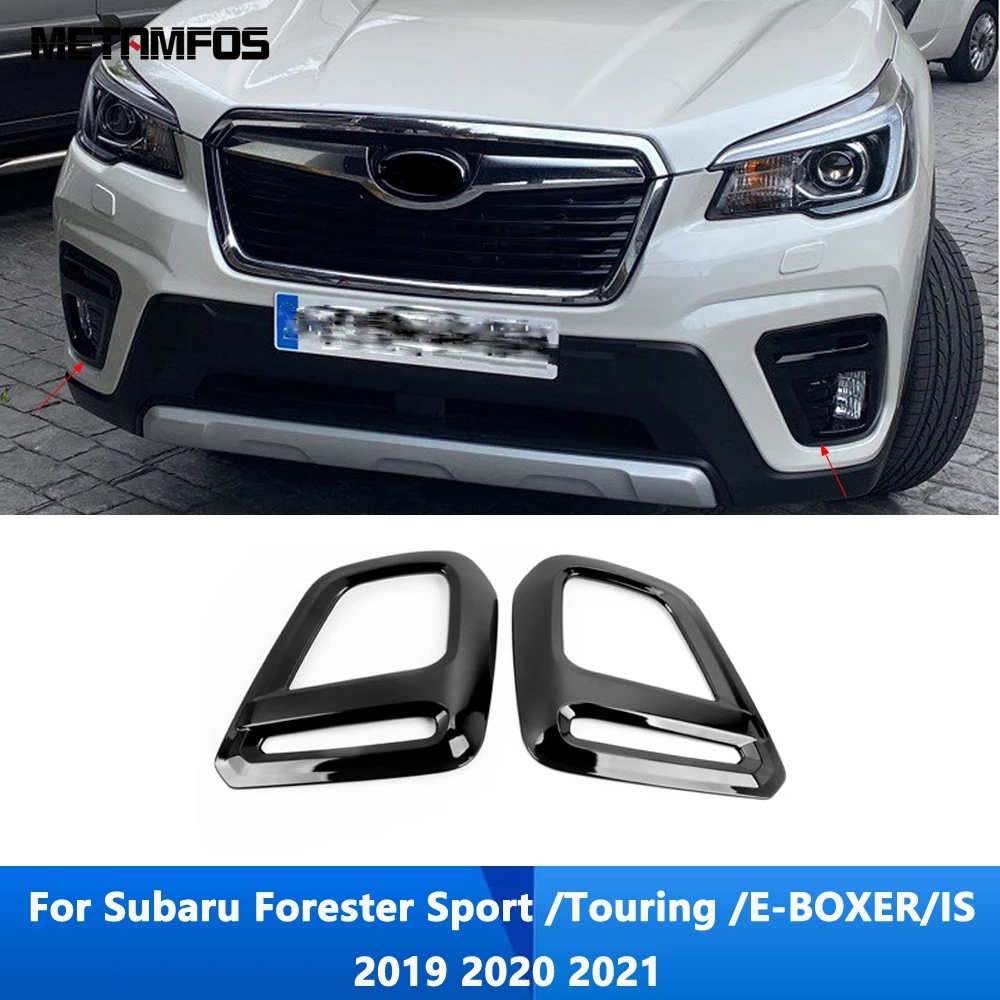 For Subaru Forester Sport/Touring/E-BOXER/IS 2019-2021 Front Fog Light Lamp Cover Trim Foglamp Foglight Frame Car Accessories