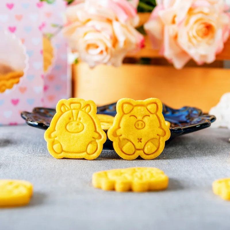 

Новинка 2022, форма для печенья в виде маленького животного на день рождения, мультяшная форма для печенья в виде 12 знаков зодиака, форма в виде обезьяны, быка, тигра, кролика, форма для тиснения 3D