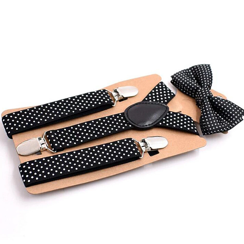 

Bow Tie Suspender Clip Body Suit Kids Set Fashion Causal Children Cute Party Toddler Baby Girl Boy Dot