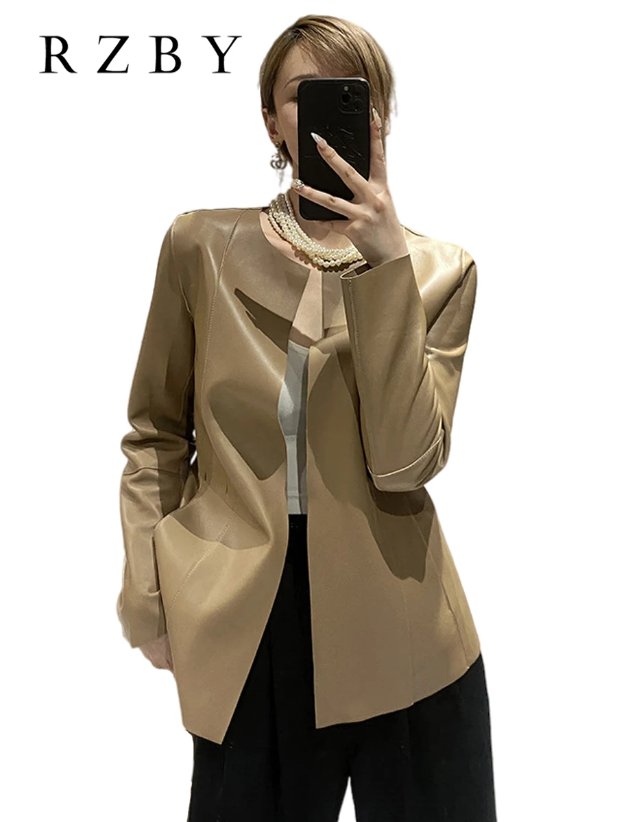 100% натуральная овчина женская куртка из натуральной кожи с поясом Свободная