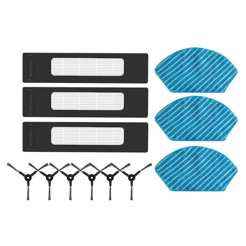 

Лидер продаж, 12 шт., запасные части для Midea M7 I10 M71CN, детали для моющейся боковой щетки, тканевые швабры с фильтром