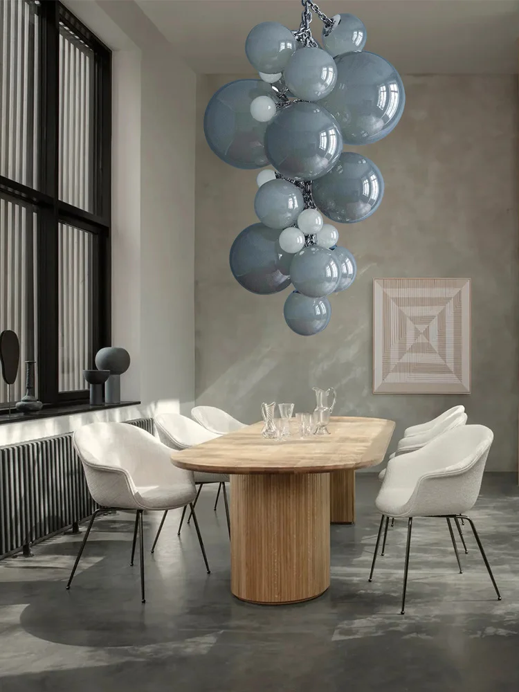 Светильник с зеленым стеклянным виноградным шариком и регулируемой яркостью