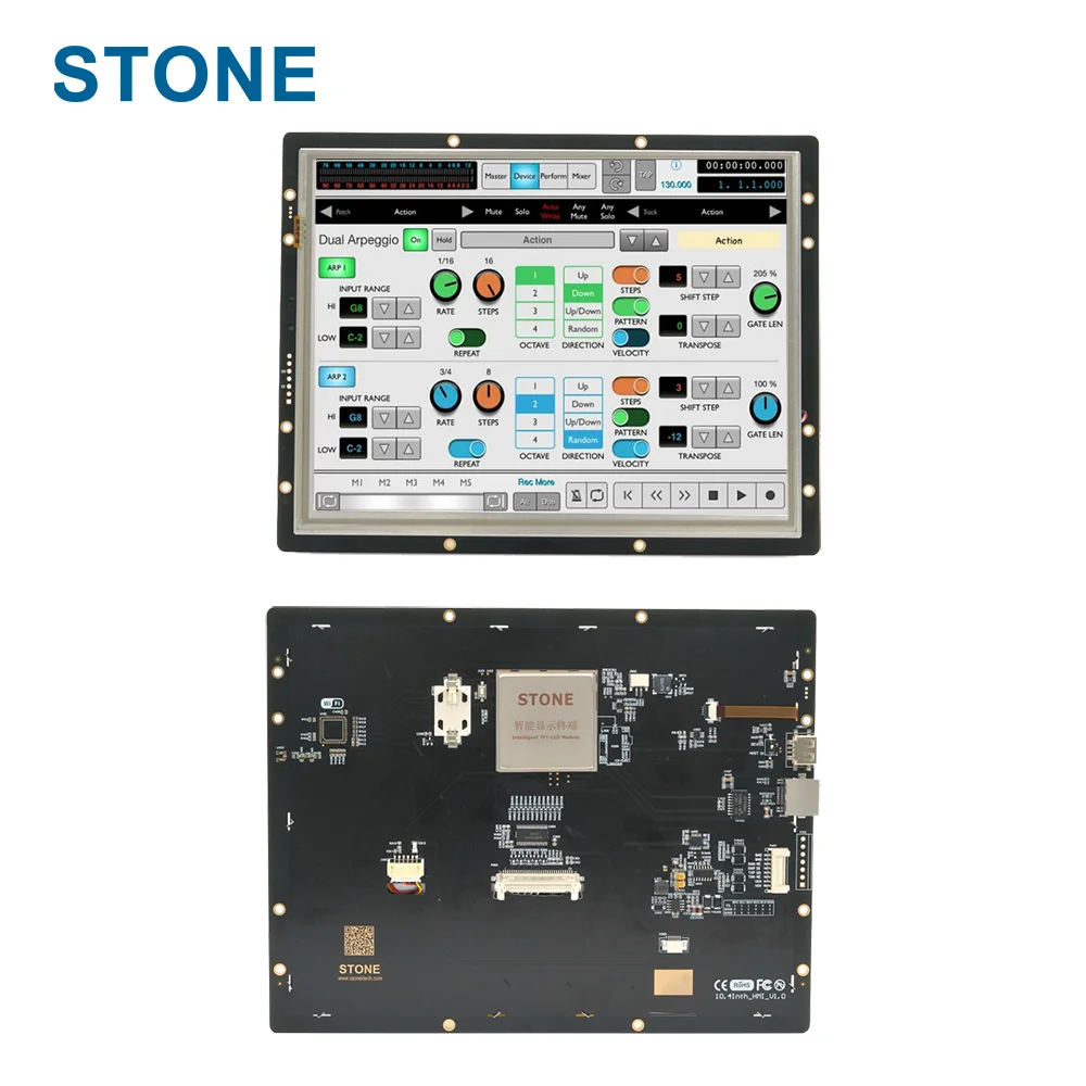 

STONE TFT LCD Touch Panel 10.4 inch with Driver + Controller + RS232/RS485/TTL Port Support Any MCU