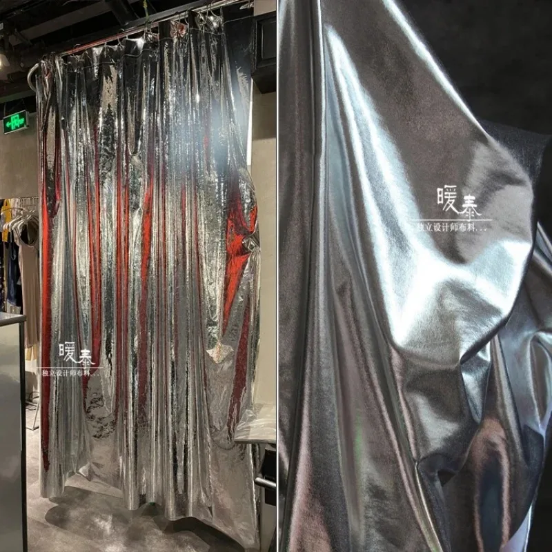 

Ткань из искусственной кожи с мягким ярким серебряным покрытием Microbomb Stage Fashion Design оптом ткань для рукоделия материал для шитья