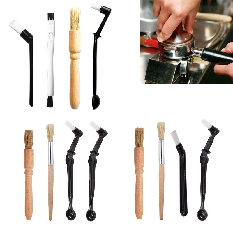 

Espresso Machine Cleaning Brush Set Wooden Cleaning Brush for Grinders Durable