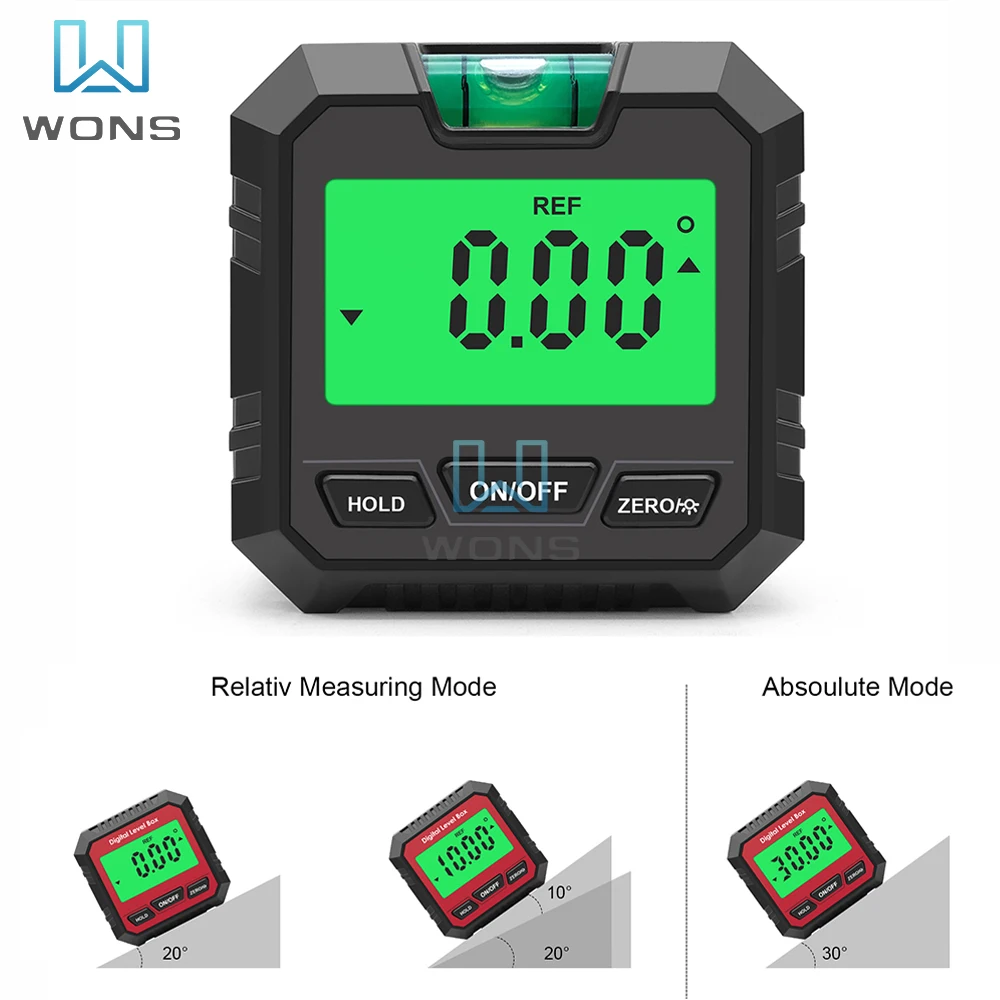 

Digital Electronic Level Angle Gauge, Angle Finder with Magnetic Base, Digital Inclinometer Angle Measuring Tool for Woodworking