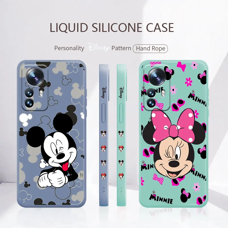 

Cell Protection Disney Mickey Minnie Pink Black Phone Liquid Funda Case for Samsung Galaxy A52 A12 A51 A32 A21s A71 4G 5G Soft
