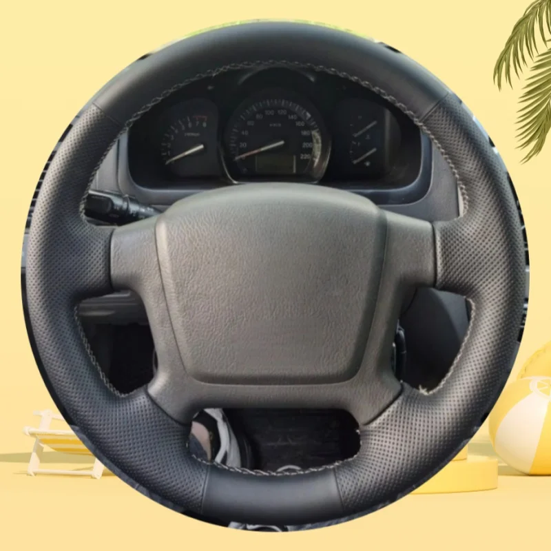 Фото Настраиваемый чехол на руль из микрофибры для Kia Cerato 2005-2012, Spectra, Spectra5 2004-2009, нескользящий, для интерьера автомобиля №1