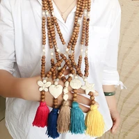 bohemian beaded necklace ethnic personality retro long butterfly tassel sweater chain