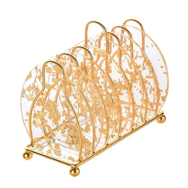 Акриловая Золотая фольга подставка под чай кофе оргстекло изоляция горку