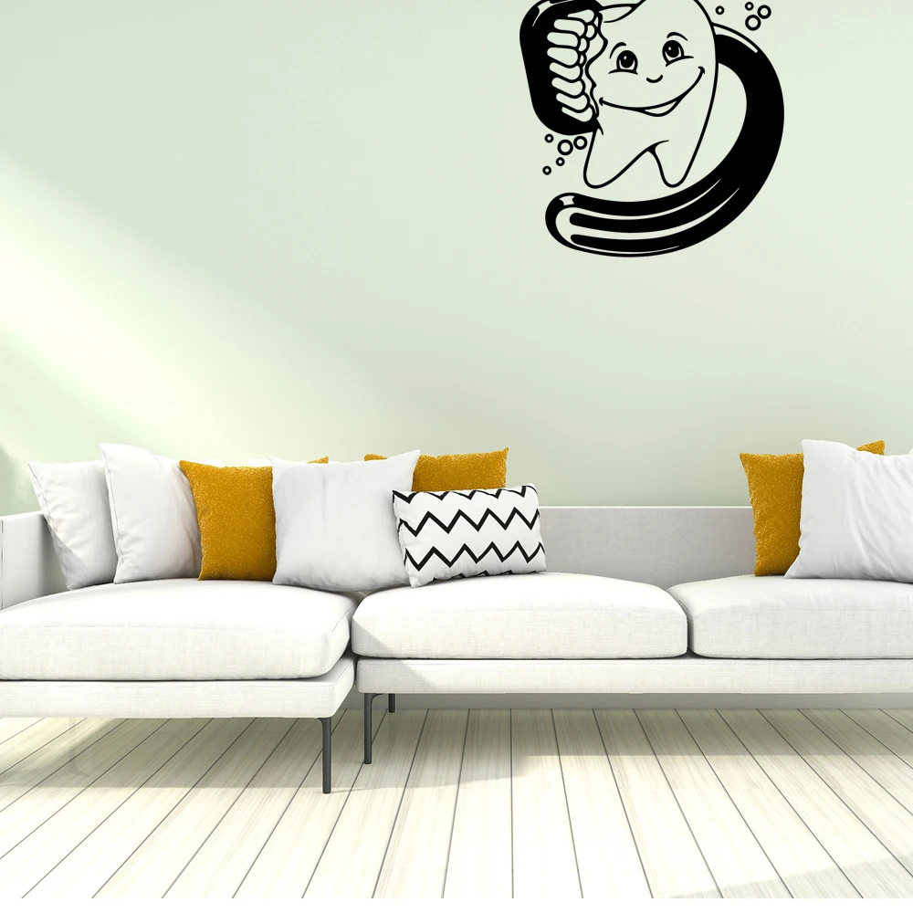 1 шт. новая стоматология уход за зубами Настенная Наклейка самоклеящаяся