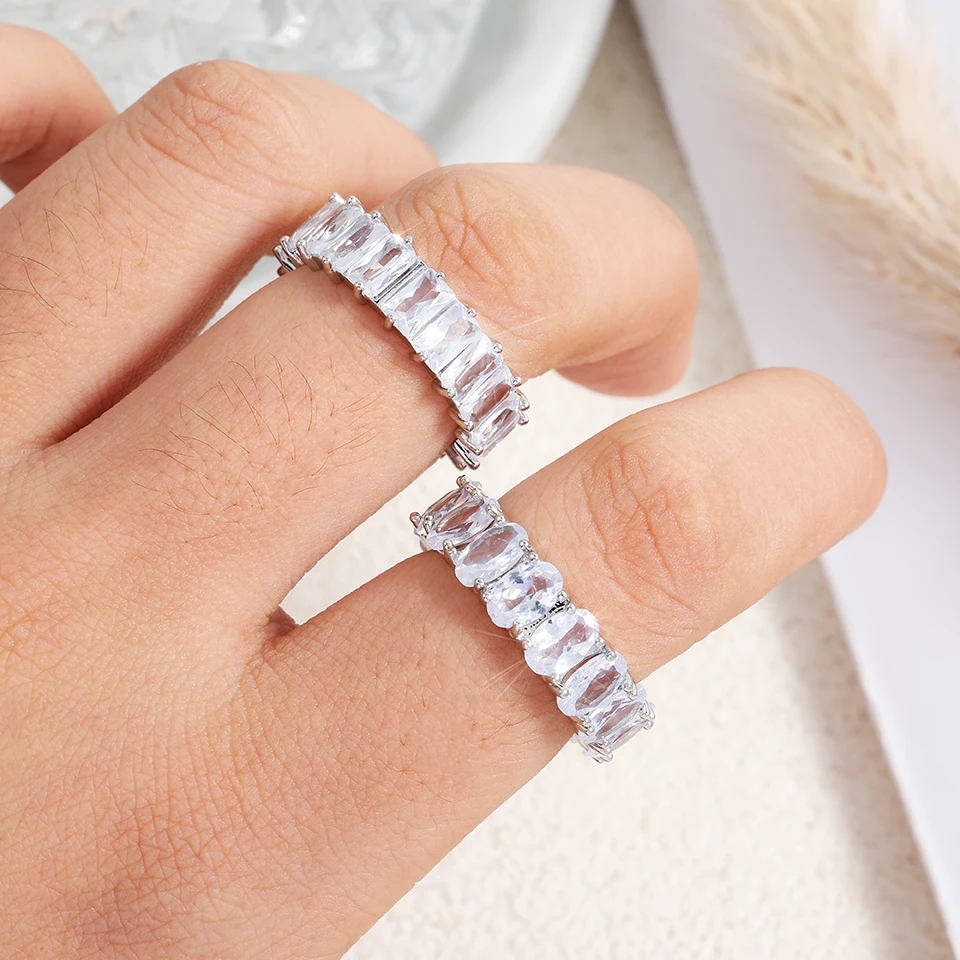 Модные Роскошные обручальные кольца ZAKOL с кубическим цирконием для женщин