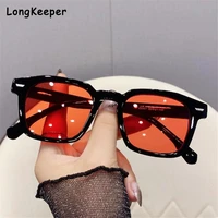 summer rectangle vintage sunglasses 2022 fashion design retro sun glasses female popular eyeglass korean style casual goggles
