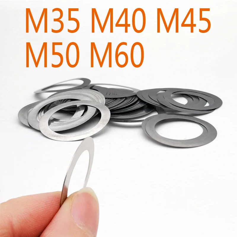 Stainless steel Flat Washer High precision Adjusting gasket Ultra thin shim M35 M40 M45 M50 M60 Thickness 0.1 0.2 0.3 0.5 1mm