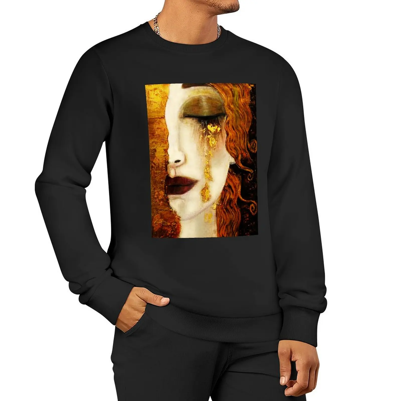 Klimt Golden Tears пуловер с капюшоном мужская толстовка комплект эстетичная одежда