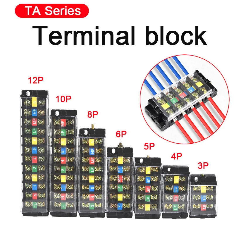 

Movable Terminal Block TA-2003~12 20A 3P 4P 6P 8P 10P 12P Terminal Block Rail Terminal Block Combination Terminal Distribution