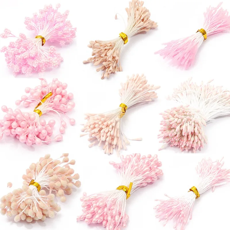 

Pink simulation flower foam core flower stamen fruit DIY hand hairpin ornament accessories accessories