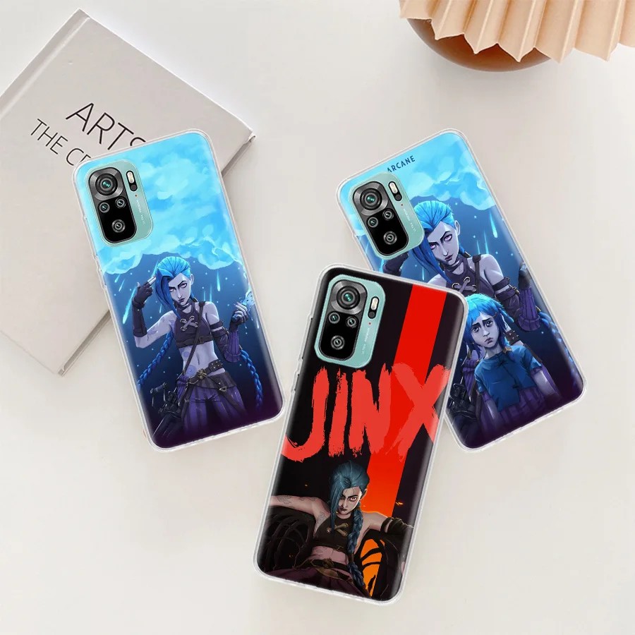 

Anime Arcane Jinx Vi Phone Case For Xiaomi Poco X5 X3 GT X4 NFC Pro 5G M4 M3 M2 Mi A1 A2 A3 F3 F2 F1 Note 10 Lite CC9E CC9 Cover