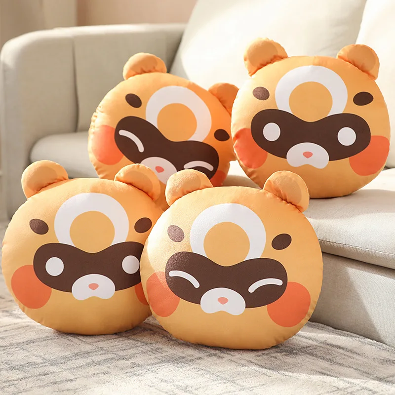 

35/45CM Kawaii Genshin Impact Plush Pillow Xiangling Gouba Raccoon Plush Toy Warm Hand Pillow Cute Anime Back Cushion Gifts