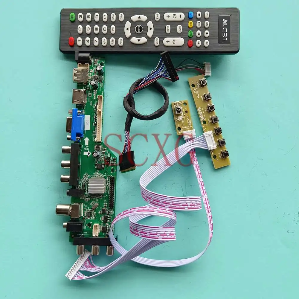 

Для B156XW02 V2 HW1A VGA AV USB HDMI-совместимый 40-контактный Цифровой Сигнал LVDS DVB 15,6 "Матрица 1366 768 плата драйвера управления ЖК-дисплеем