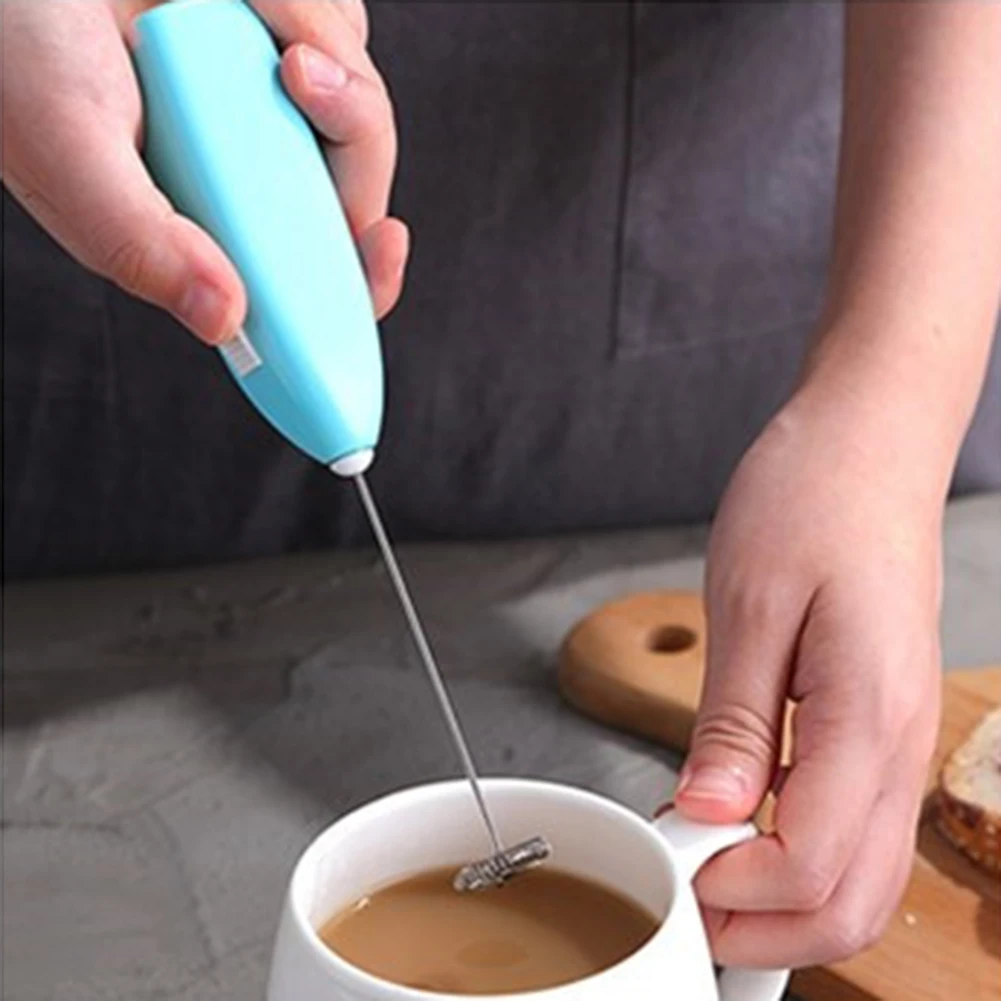 

Mini Coffee Foamer Stainless Steel Electric Stirrer Egg Beater Handheld Milk Frother Blender Fast Convenient for Kitchen Gadgets