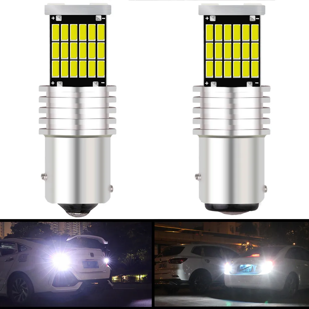 

2pcs 1156 1157 BA15S LED Bulbs Car Lights Turn Signal Reverse Brake Light R5W 4014 LEDs 12V DC Automobiles Lamp Red White Yellow