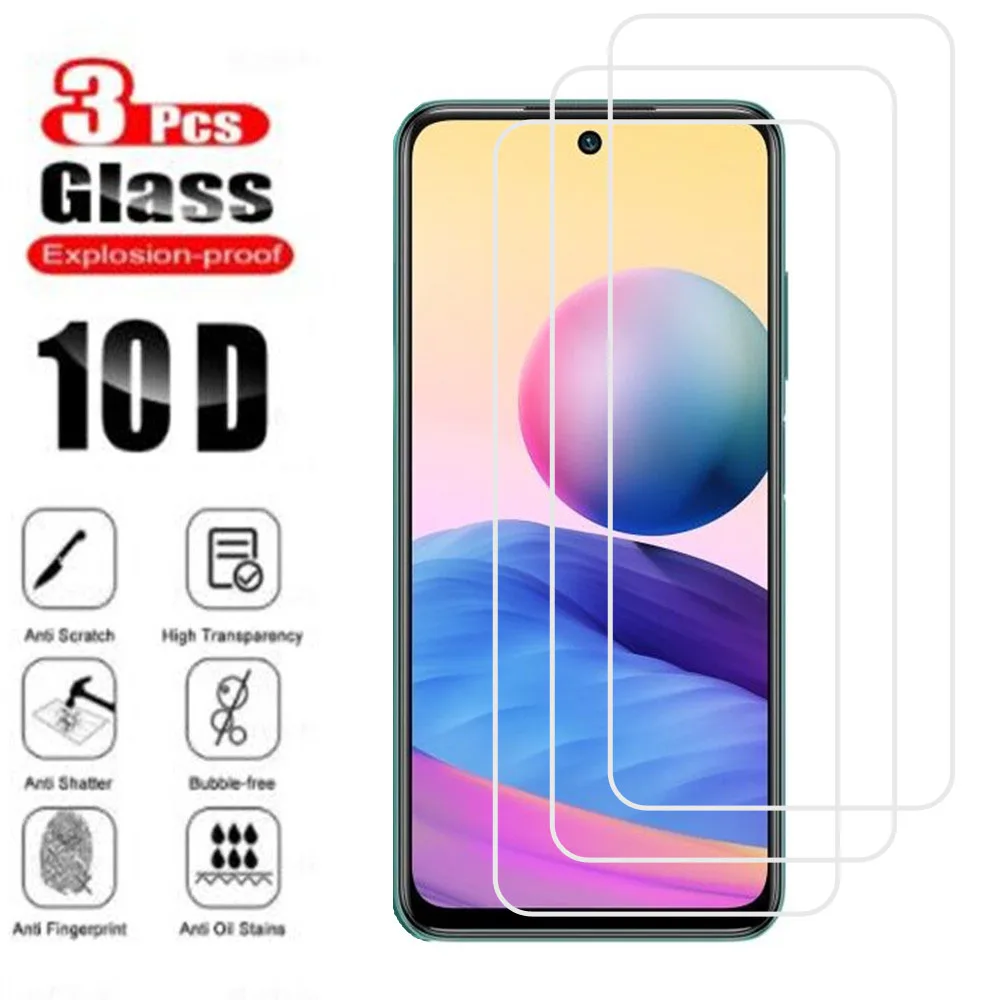

3 шт. Оригинальное защитное закаленное стекло для Xiaomi Redmi Note 10 4G 5G Pro Max 10S 10T Note10 защита для экрана телефона защитная пленка