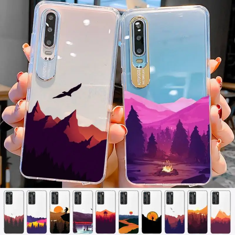 

Hand Painted Landscape Scenery Phone Case for Samsung S20 ULTRA S30 for Redmi 8 for Xiaomi Note10 for Huawei Y6 Y5 cover