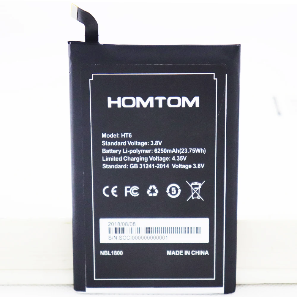 ISUNOO Phone Battery For DOOGEE T6 PRO / Homtom HT6 6250mAh | Mobile Batteries