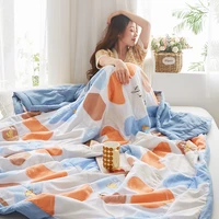 nordic summer quilt air conditioner bedspread quilt throw blanket mechanical wash soft comforter single double blanket quil