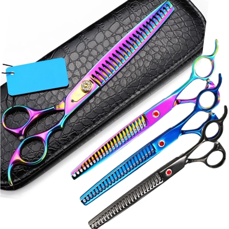 Professional Barber Scissor Kit JP 440C High Hardness Material Fishbone Scissors Kit For Hair Thinning Cutting