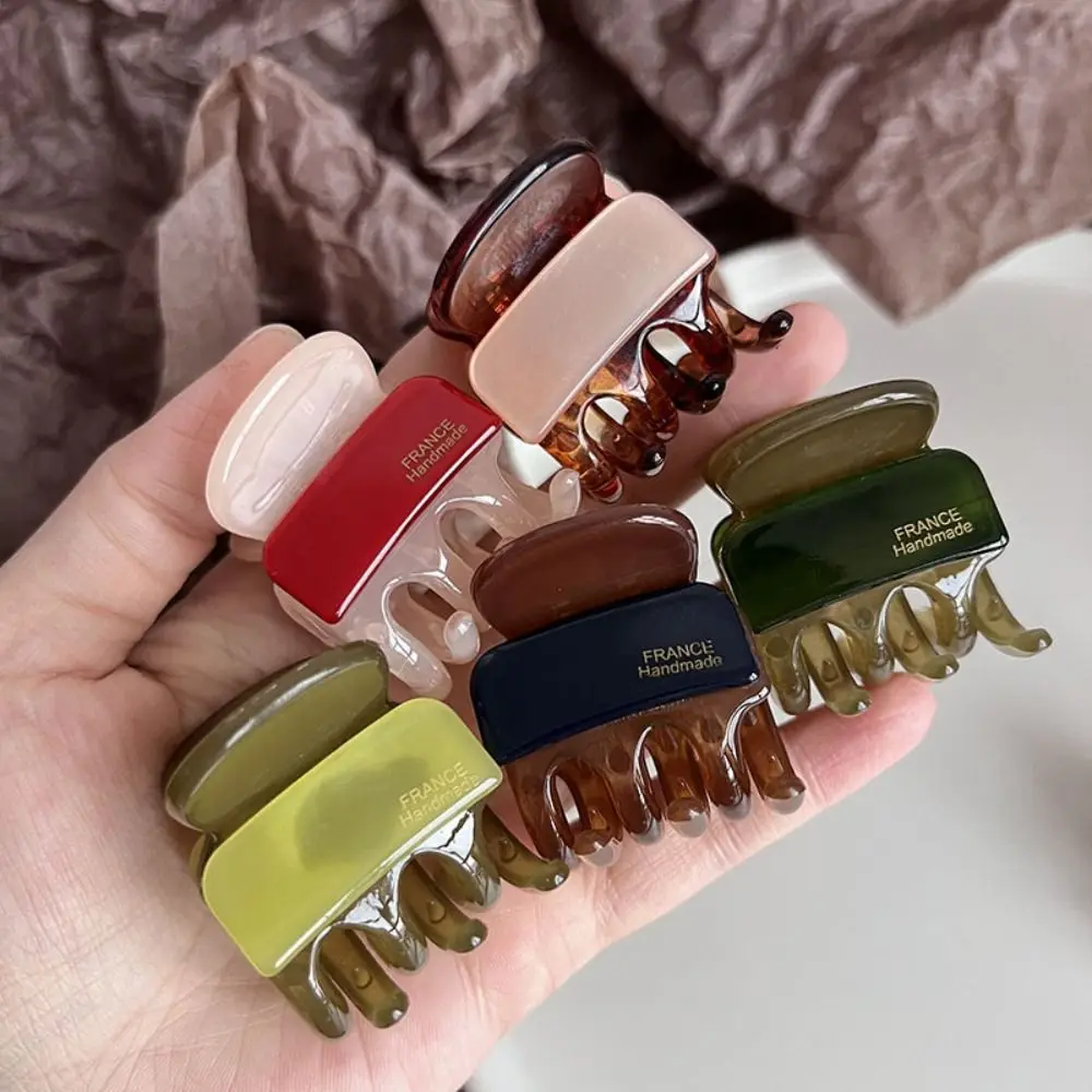 

Elegant Acetic Acid Hair Claw Back Head Temperament Ponytail Holder Hair Crab Clip Simple Shark Clip Headdress For Girl