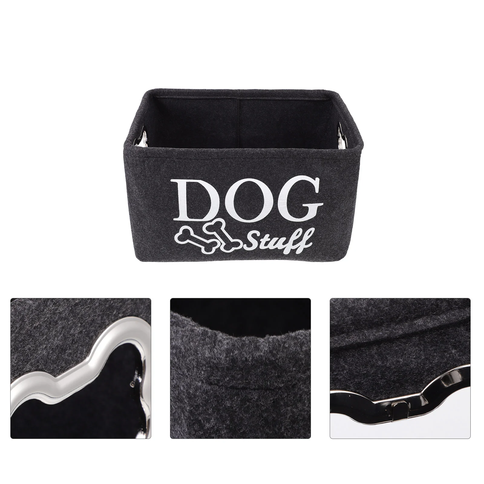 

Pet Storage Basket Dogman Toys Puppy Toy Basket Container Dog Toy Box Pet Toy Storage Bin Felt Cloth Dog Toy Accessory Bin