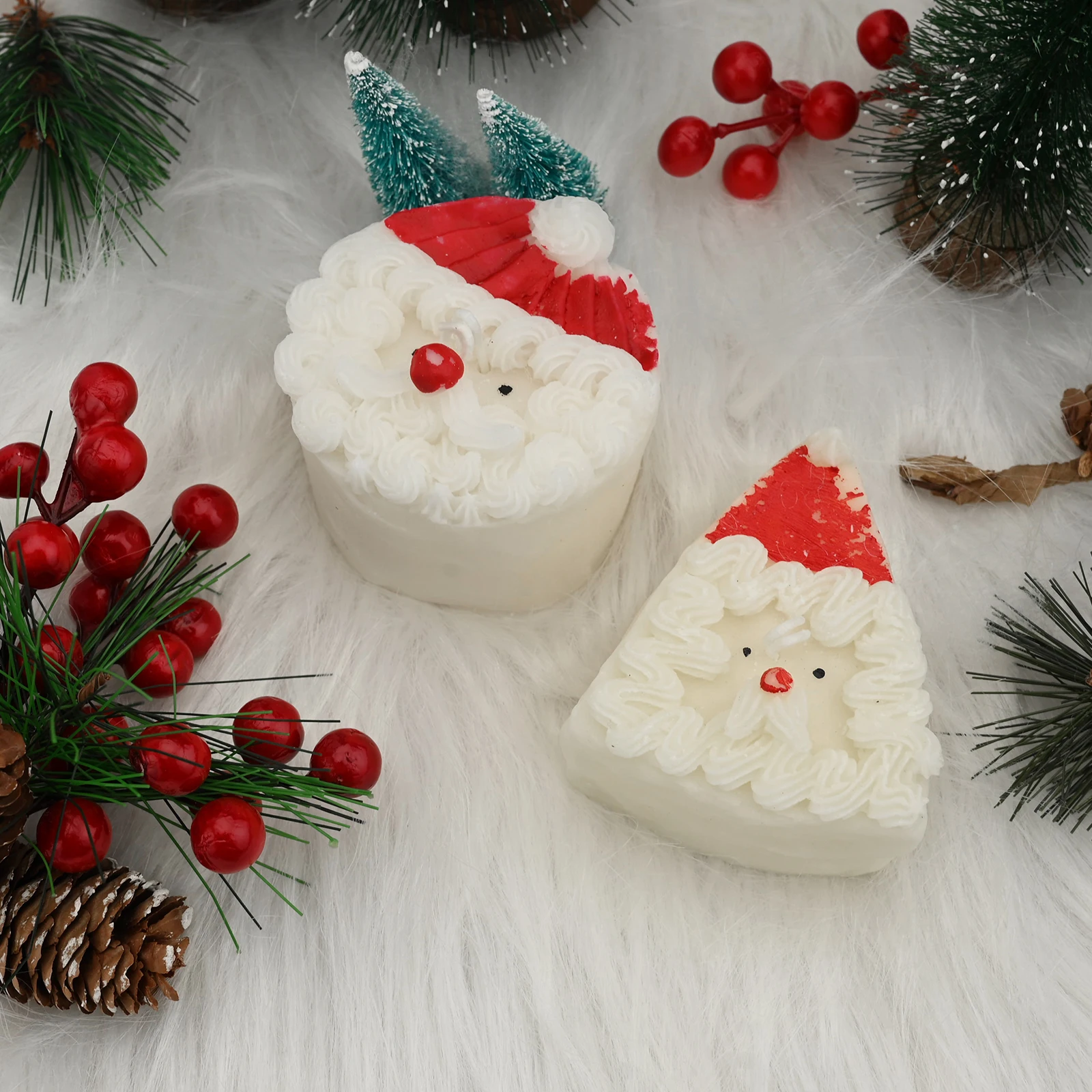 2 шт. рождественские ароматические свечи Санта-Клауса соевый воск украшенные