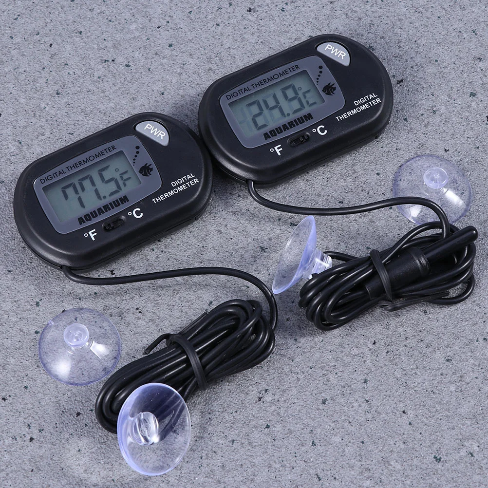 

6 Pcs Digital LCD for Aquarium Fish Tank Vivarium Reptile Terrarium (Black)