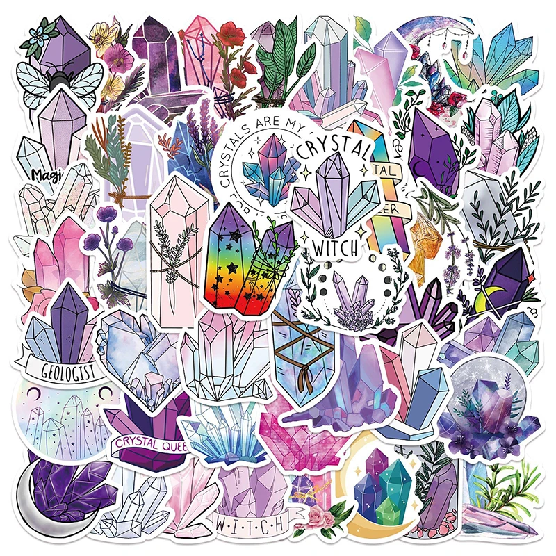 

10/30/50PCS Colorful Crystal Sticker Aesthetic PVC Laptop Decoraction Scrapbooking Korean Stationery School Supplies for Kids