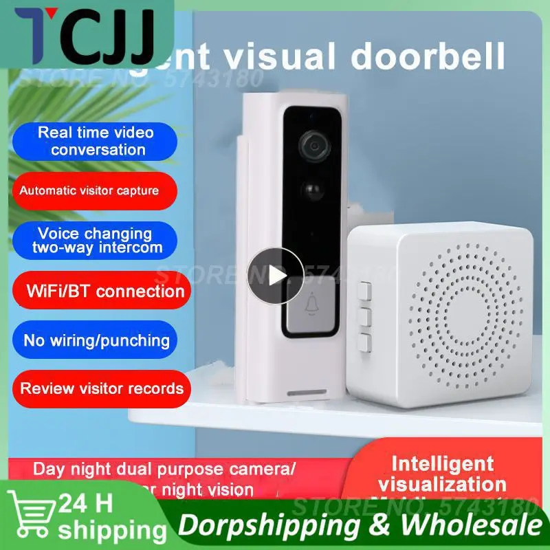 

Smart Door Bell Wifi Visual Doorbell Smart Home Wireless Electronic Cat's Eye Alarm Hd Camera Security Wireless Doorbell Indoor