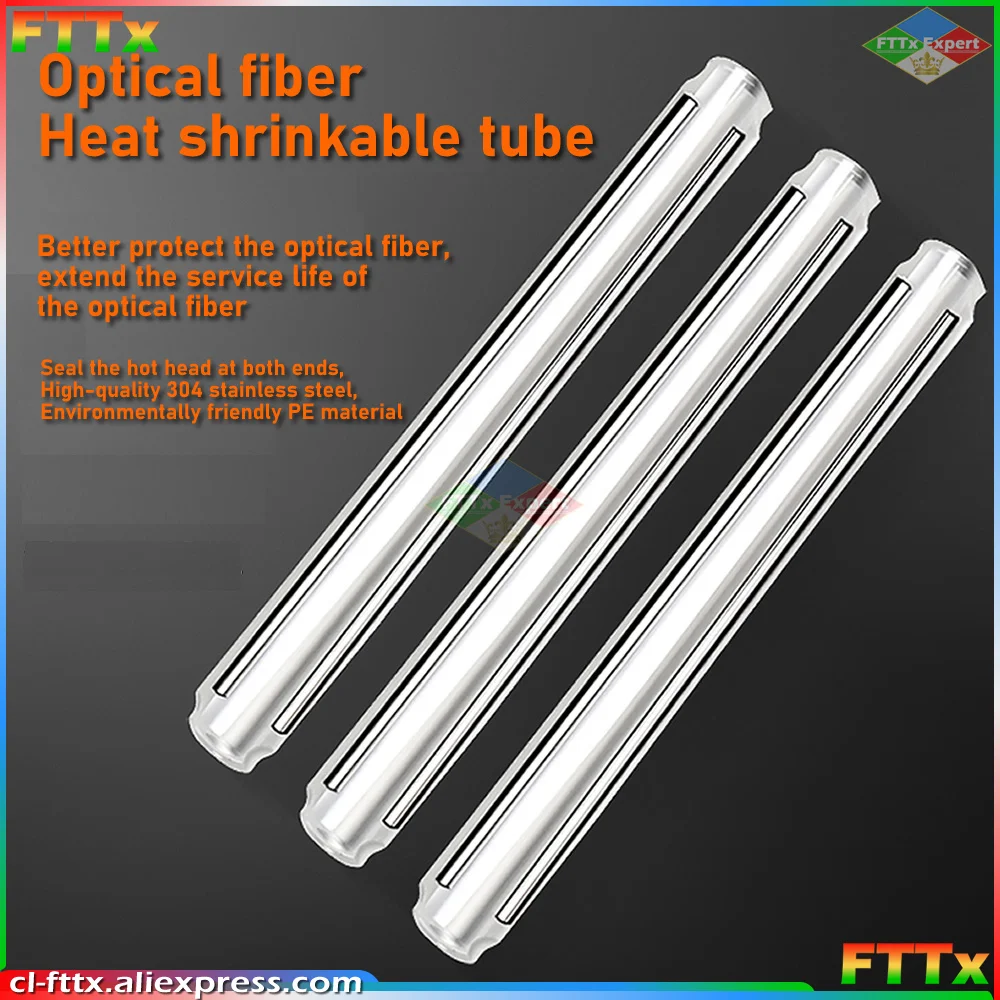 1000pcs/Lot 40mm 45m 60mm Fiber Optic Fusion Protection Splice Sleeves Heat Shrink Tube Fiber Optic Hot Melt Tube For Drop Cable