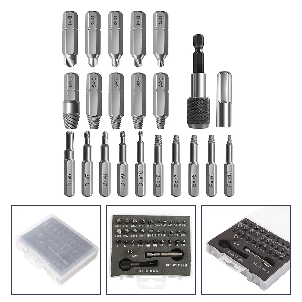 

Screw Remover Damaged Adapter Stripped Extractor Bolt Bolts Kit Socket Removal Screws Tool Rounded Broken Stuck Quick