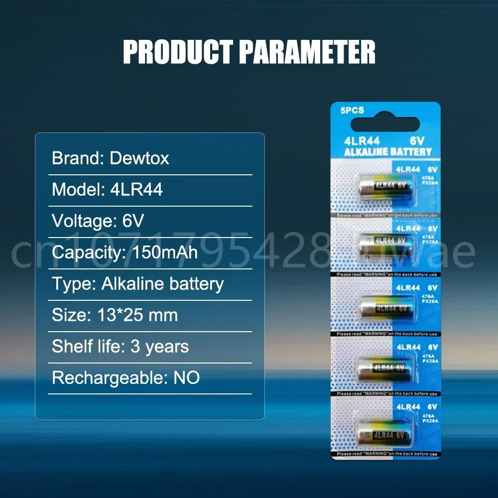 2PCS 6V 4LR44 Dry Alkaline Battery Primary Cell GP476 K28 V28 PX28AB L1325 1414A V4034PX PX28L K28L for Security Alarms