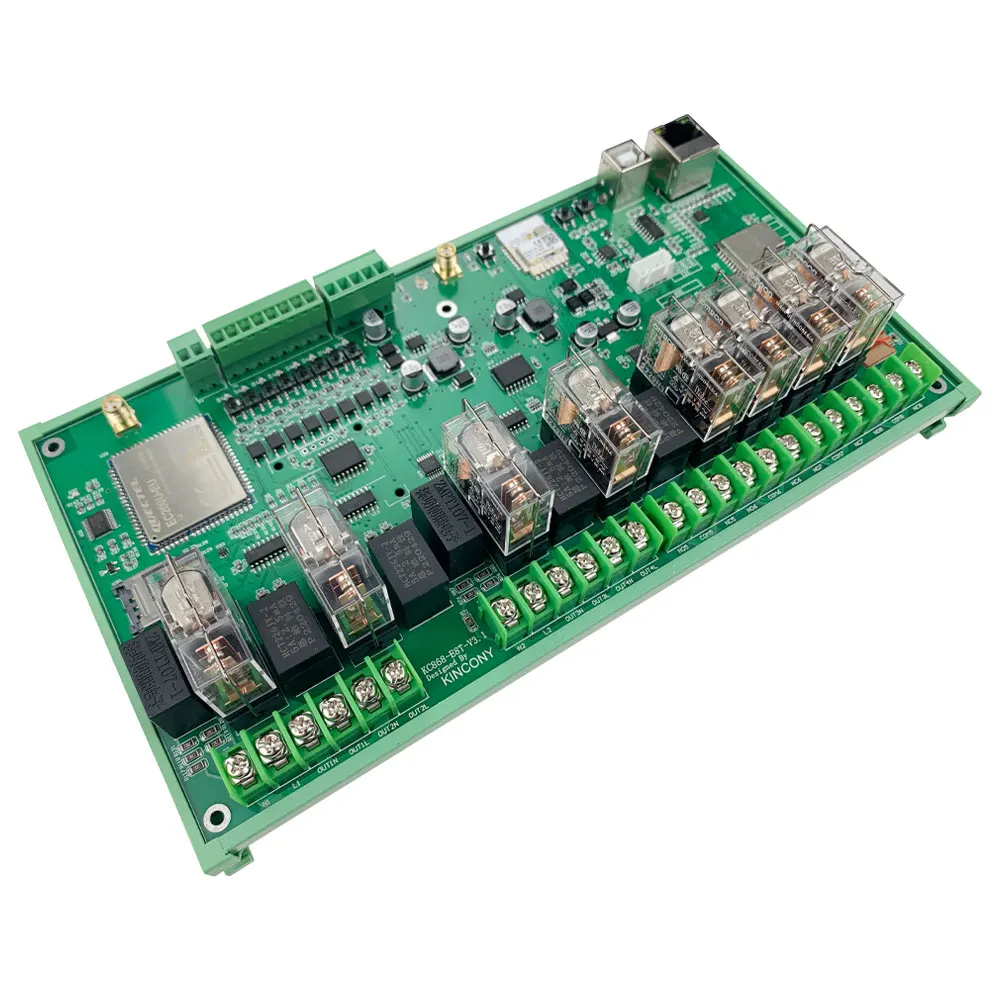 Фото KC868-E8T ESP32 8-канальный 16A 4G SMS съемная плата реле на DIN-рейку монитор счетчика энергии от Tuya ESPHome для домашнего помощника №1